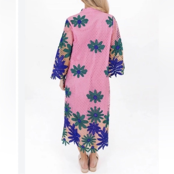 J. Marie Emery Lace Midi Kaftan Dress Size XS - Picture 2 of 6